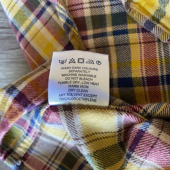 Southern Proper Men's Yellow & Red Plaid The Traditional Fit Flannel - Small - Picture 10 of 12
